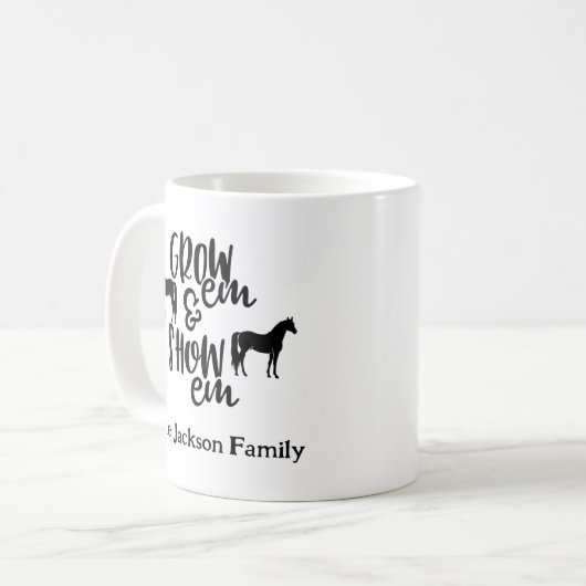 Mug Show Horse Custom Name (Devant gauche)