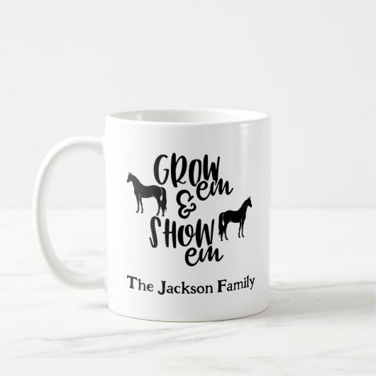 Mug Show Horse Custom Name (Gauche)