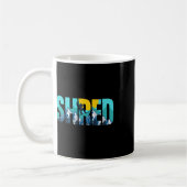 Mug Shred Mountain Snowboard Pistes Sunset Graphisme (Gauche)