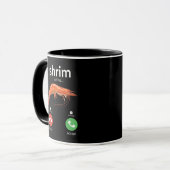 Mug Shrim Calling Meme Funny Phone Screen Coffee  (Devant gauche)