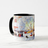 Mug "Shrove-Tide". Cadeau de Noël d'art russe (Devant gauche)