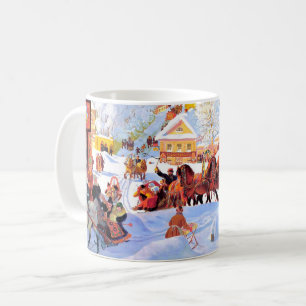 Mug "Shrove-Tide". Cadeau de Noël d'art russe