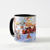 Mug "Shrove-Tide". Cadeau de Noël d'art russe (Devant gauche)