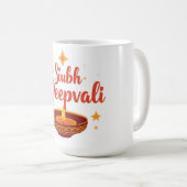 Mug ✨ Shubh Deepavali | Rangoli traditionnel de Diwali (Devant droit)