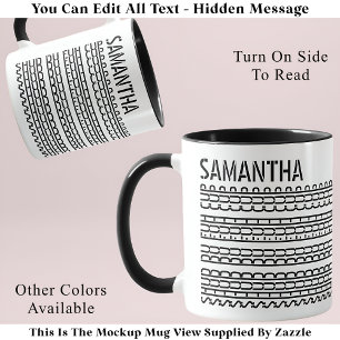 Mug Shud Du Fuh Coupe & Nom Message caché 138BW Drôle