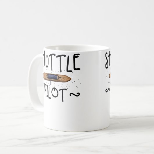 Mug Shuttle Pilot Hand Weaving Knitting Crocheting Wea (Devant gauche)