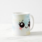 Mug Shy Smile Aquarelle Emogi (Devant droit)