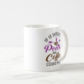 Mug Si ça implique la poésie et le café, comptez-moi d (Devant droit)