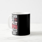 Mug Si ça vole, ça meurt. Si ça saute, ça tombe. Si ça (Devant gauche)