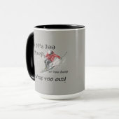 Mug Si c'est trop raide - Design skieur (Devant gauche)