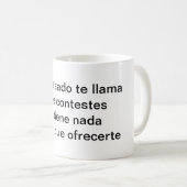 Mug Si el pasado te llama (Devant droit)