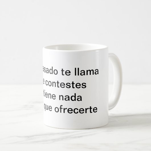 Mug Si el pasado te llama (Devant droit)