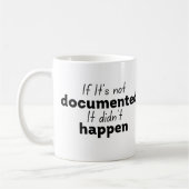 Mug Si elle n'est pas documentée Ça n'est pas arrivé (Gauche)