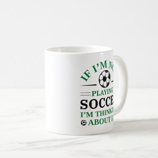 Mug Si je ne joue pas au football, je pense à ça (Devant droit)