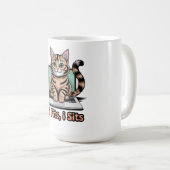 Mug Si je rentre, je m'assois Cadeau drôle pour travai (Devant droit)