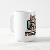 Mug Si je rentre, je m'assois Cadeau drôle pour travai (Devant gauche)