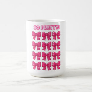 Mug Si Jolies Nœuds Roses Féminins Esthétique Coquette