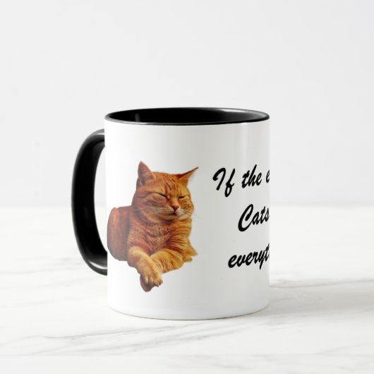 Mug Si la terre était plate... (Devant gauche)
