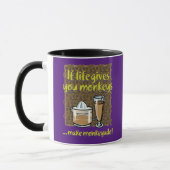 Mug Si la vie vous donne des singes Violet BG (Gauche)