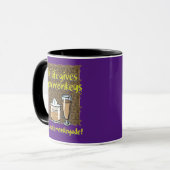 Mug Si la vie vous donne des singes Violet BG (Devant gauche)
