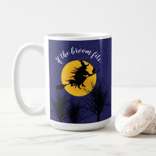 Mug Si le balai convient Funny Halloween (Avec donut)