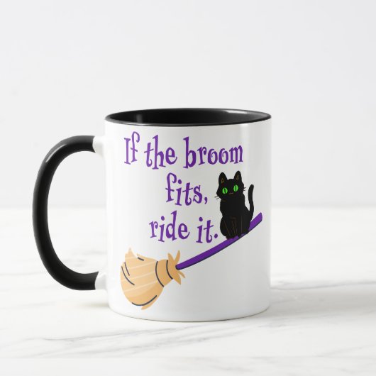 Mug Si le Broom convient, le Ride It tendance Drôle Ha (Gauche)