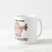 Mug Si les cochons pouvaient voler - hélicoptère (Devant droit)