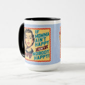 Mug Si Momma n'est pas heureuse femme rétro (Devant gauche)