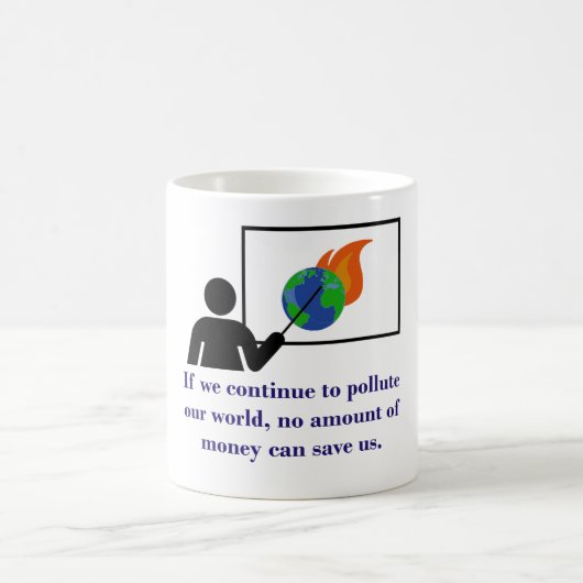 Mug Si nous continuons à polluer - Citation sur le cha (Centre)