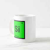 Mug Si - Symbole de tableau périodique de la chimie du (Devant gauche)