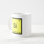 Mug Si - Système International Symbole de chimie drôle (Devant gauche)