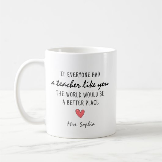 Mug Si tout le monde avait un professeur comme vous Pe (Gauche)