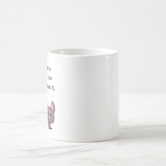 Mug Si un arbre tombe dans une forêt drôle Chihuahua (Centre)