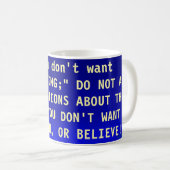 Mug Si vous ne voulez pas "MANSPLAINING", NE DEMANDEZ  (Devant droit)