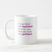 Mug Si vous pensez que mon ami est mignon vous devriez (Gauche)