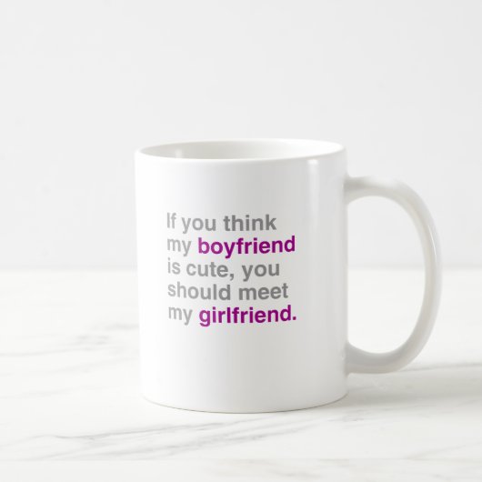 Mug Si vous pensez que mon ami est mignon vous devriez (Droite)