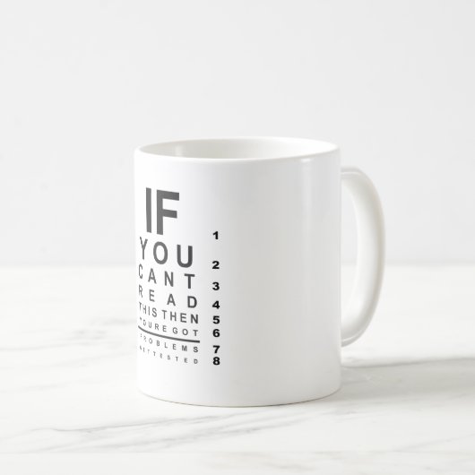 Mug Si vous pouvez lire ce graphique de test oculaire (Devant droit)