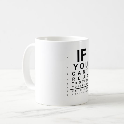 Mug Si vous pouvez lire ce graphique de test oculaire (Devant gauche)