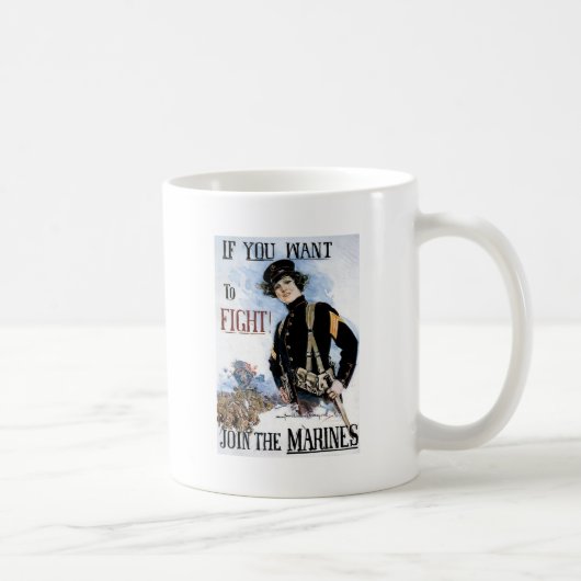 Mug Si vous voulez combattre joignez les marines (Droite)