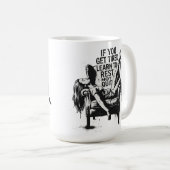 Mug Si vous vous sentez fatigué apprenez à vous repose (Devant droit)
