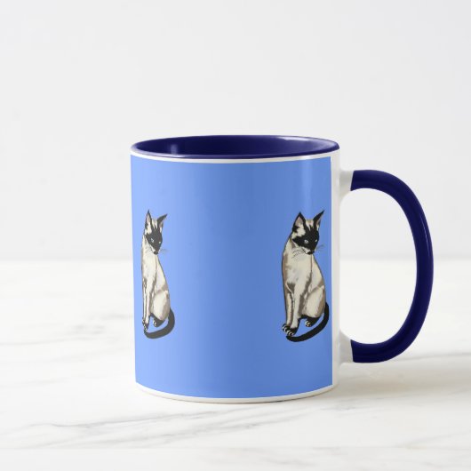 Mug Siamese Cat Cartographie Enfants Boug Cadeau (Droite)