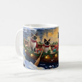 Mug Siamese Cat Christmas Boat Holiday (Devant gauche)