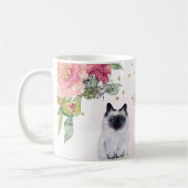 Mug Siamese Cat Illustration Gold Parties scintillant (Gauche)