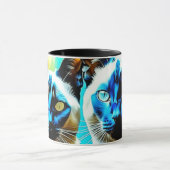 Mug Siamese Cats art unique (Centre)