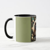Mug Siamese Chat Floral Vert Art Nouveau (Gauche)