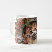 Mug Siamese Chat Noël thème pour l'Amoureux des chats (Devant gauche)