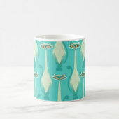 Mug Siamese curious cat - turquoise et orange (Centre)