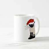 Mug Siamese Santa - Drôle de chat de Noël (Devant droit)