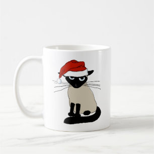 Mug Siamese Santa - Drôle de chat de Noël