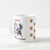 Mug Siberian Husky - Ajouter le nom du chien, modifier (Devant gauche)